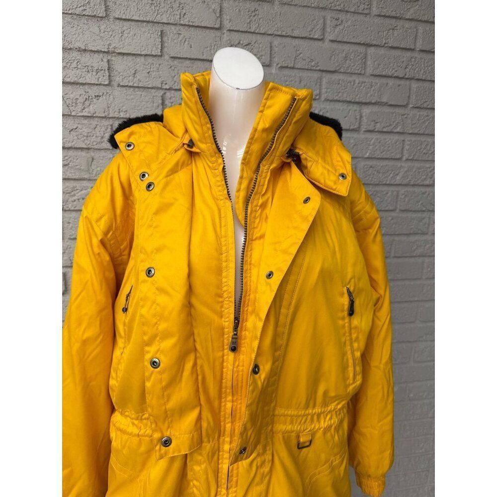 Jeunesse by Couloir Women Yellow Detachable Hoodie Winter Ski Jacket Size 12 - Picture 8 of 12